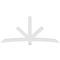 Ekena Millwork Alberta Architectural Grade PVC Gable Bracket, 108"W x 49 1/2"H x 4"D x 6"F, 11/12 Pitch GBP108X50X0406ALB00 - alternate 3